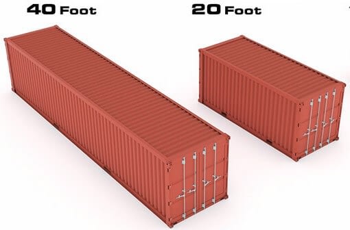 tipos de container dry box 20 e 40